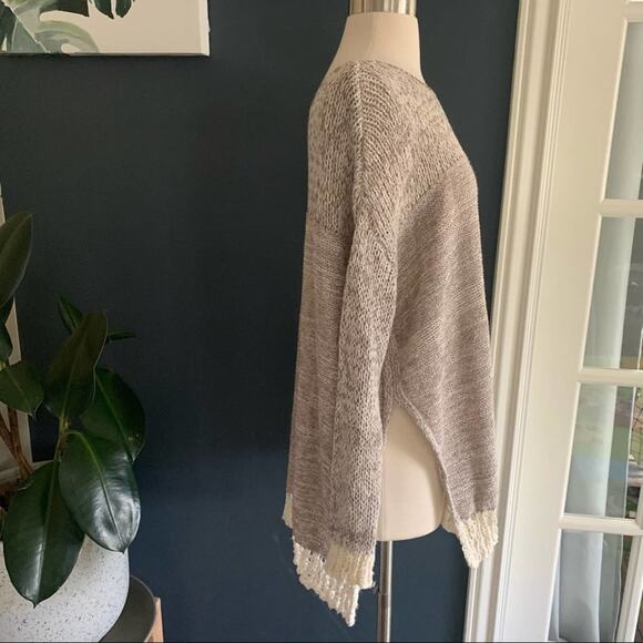 Free People- Haiku Deep side slit slouchy Sweater. S - Picture 8 of 13